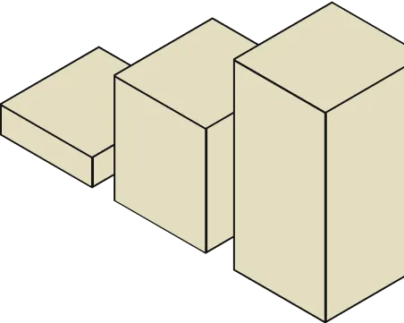 Visuel 3D d'un graphique représentant une hausse de couleur beige pour la solution Solar Ready