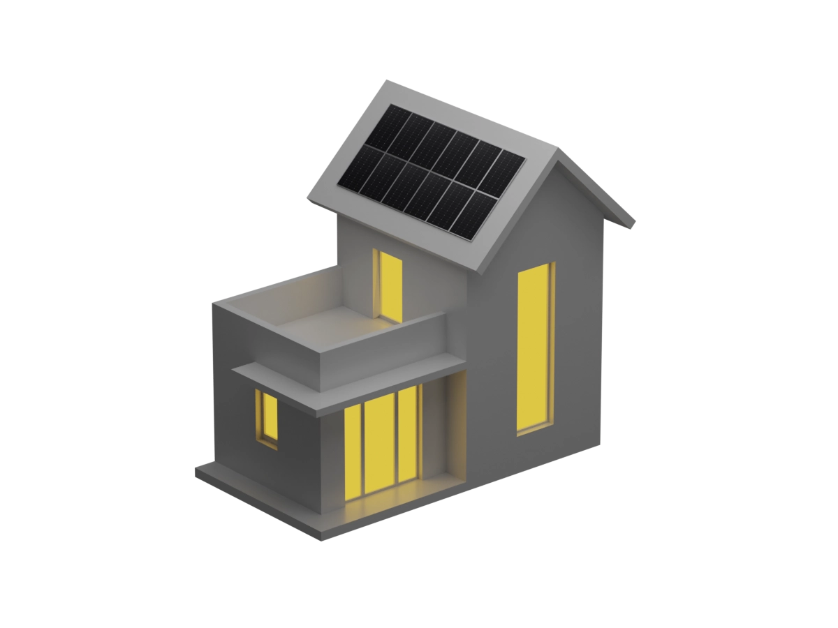 Visuel 3D de la solution Solar First proposée par Tryba Solar