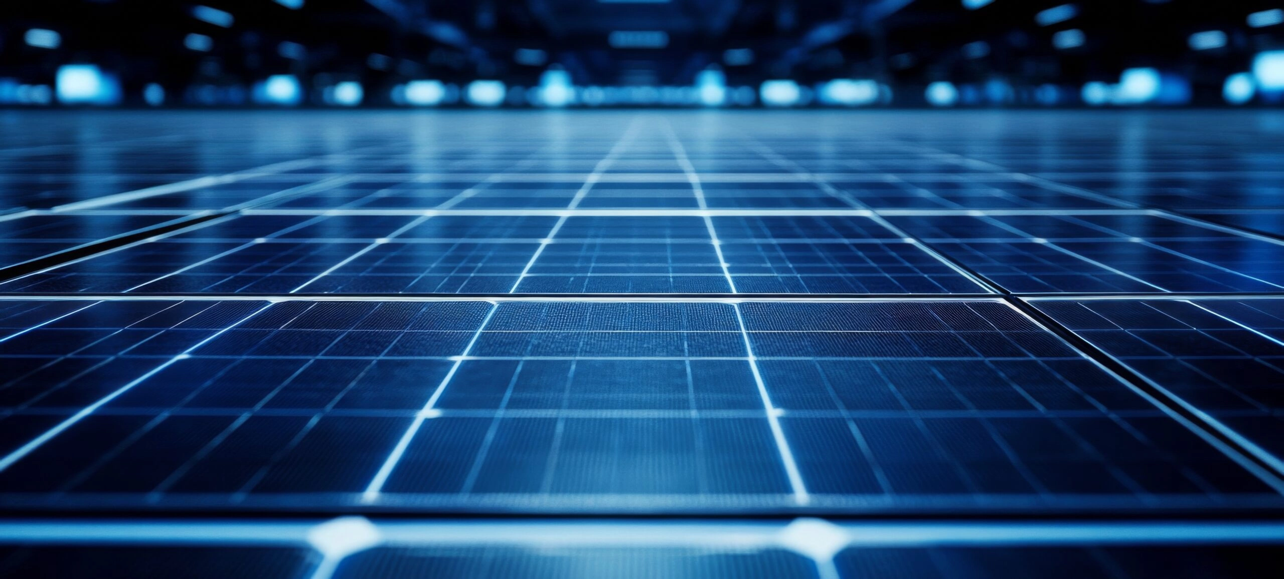 Perspective de panneaux solaires macro