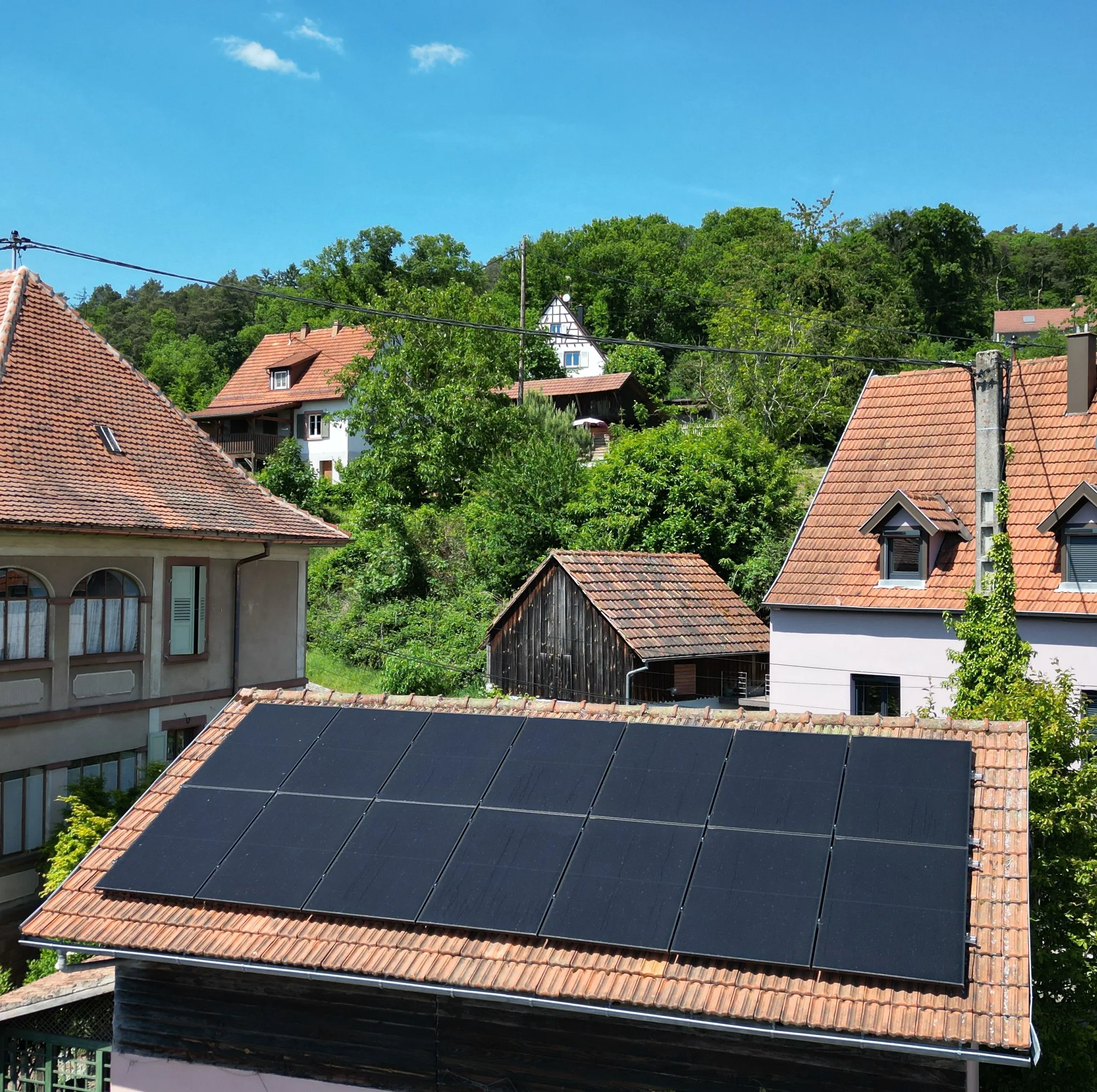 panneaux sur dépendance en Alsace